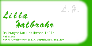 lilla halbrohr business card